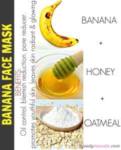 Banana oatmeal honey mask for oil control and reduce blemishes
